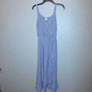 Naif Blue and White Pin Stripe Dress Large
